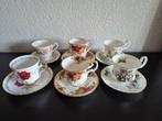 6 Engelse brocante kop en schotels, Antiek en Kunst, Ophalen of Verzenden