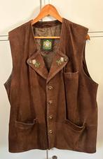 Trachten oktoberfest vest mt 56 leer, Kleding | Heren, Carnavalskleding en Feestkleding, Ophalen of Verzenden, Zo goed als nieuw