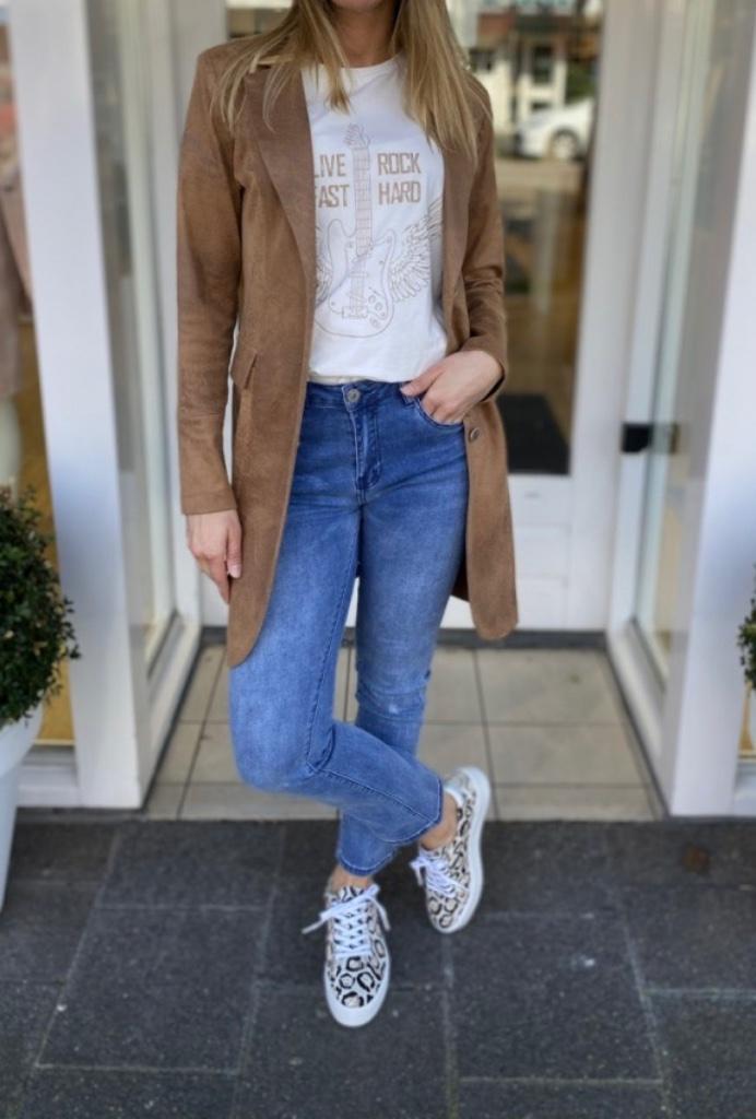 Helena Hart suede look lange blazer camel nieuw S, Kleding | Dames, Jasjes, Kostuums en Pakken, Nieuw, Jasje, Maat 36 (S), Bruin