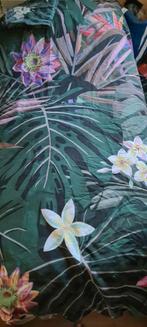 Manilla groen bloemenprint 2-persoonsdekbedovertrek + slopen, Huis en Inrichting, Slaapkamer | Beddengoed, Gebruikt, Dekbedovertrek