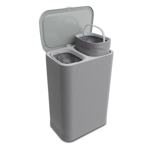 Bodo - Wasmand Duosplit - Wasmand Met Deksel - 90L - 56x41x, Huis en Inrichting, Badkamer | Badtextiel en Accessoires, Nieuw, Overige typen