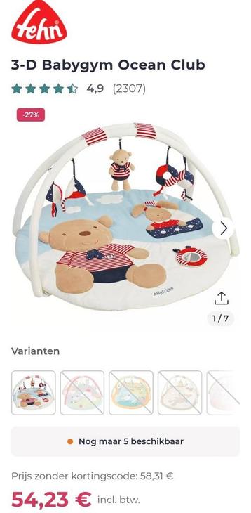 Babygym  Activity Speelkleed beschikbaar voor biedingen
