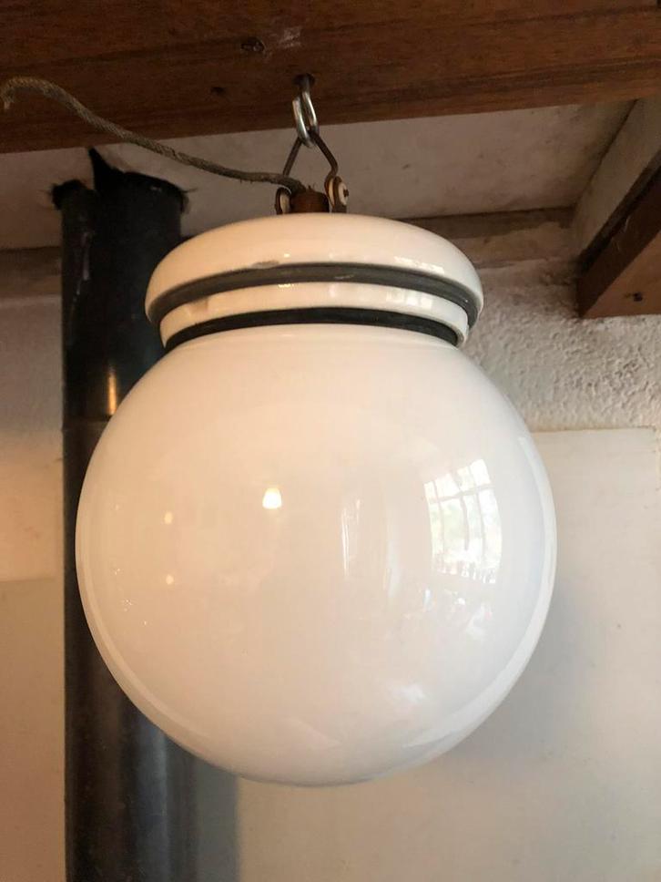 Plafondlamp. 1900-30, Bauhaus, Huis en Inrichting, Lampen | Plafondlampen, Gebruikt, Glas, Overige materialen, Ophalen of Verzenden