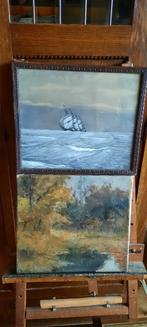 Grote verzameling schilderijen  ui inboedel., Ophalen of Verzenden, Zo goed als nieuw, 160 cm of meer, 160 cm of meer