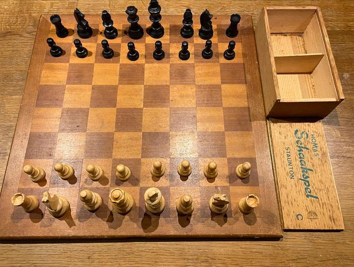 Schaakspel - Homas Staunton, Hobby en Vrije tijd, Gezelschapsspellen | Bordspellen, Gebruikt, Een of twee spelers, Ophalen
