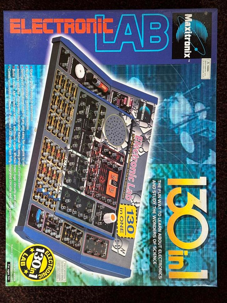 Maxitronix Electronic Lab 130 in 1, Hobby en Vrije tijd, Modelbouw | Auto's en Voertuigen, Zo goed als nieuw, Overige typen, Groter dan 1:32