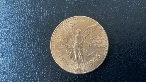 50 peso’s goud 1946 unc 37.5 gr .999, Postzegels en Munten, Edelmetalen en Baren, Goud, Ophalen of Verzenden