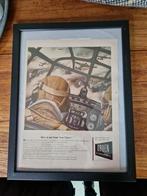 WWII Gruen Horloge Advertentie - Piloot Schilderij, Ophalen of Verzenden