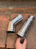 Rvs kachelbuizen 80mm, Doe-het-zelf en Verbouw, Buizen en Afvoer, Ophalen of Verzenden, Zo goed als nieuw, Rvs, Minder dan 2 meter