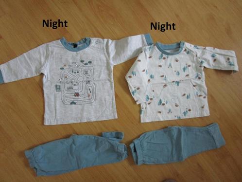 Night - twee pyamas maat 68, Kinderen en Baby's, Babykleding | Maat 68, Gebruikt, Jongetje, Nacht- of Onderkleding, Ophalen of Verzenden