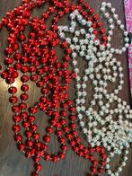 Oude kerst slingers rood en zilver, Diversen, Kerst, Ophalen of Verzenden, Zo goed als nieuw