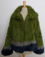Aparte groene fluffy/nep bont jas van Didi! M/L, Kleding | Dames, Jassen | Winter, Verzenden, Zo goed als nieuw, Maat 38/40 (M)