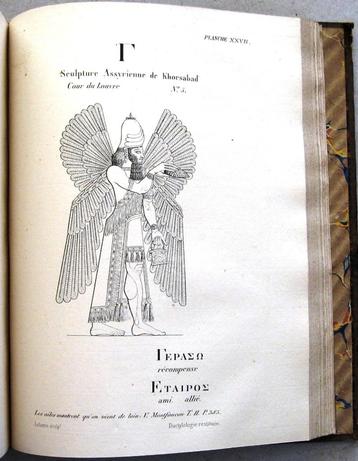 Dactylologie et Langage Primitif 1850 Barrois - 61 platen beschikbaar voor biedingen