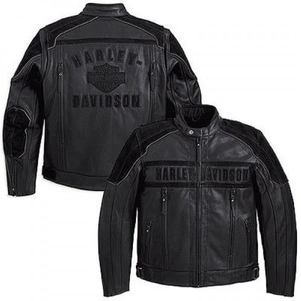 Harley Challenger B&S Zwart Lederen Jas/Jacket, nw, maat L., Motoren, Ophalen of Verzenden, Nieuw met kaartje, Jas | leer