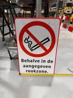 Verkeersbord - Roken verboden + tekst - 400x600mm, Ophalen of Verzenden