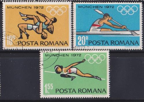 Roemenië 1972 Olympische spelen Judo Kanoën Hoogspringen, Postzegels en Munten, Postzegels | Europa | Overig, Gestempeld, Overige landen