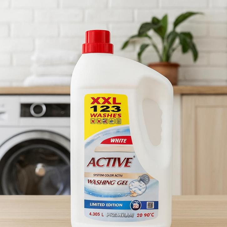 Partij Active vloeibaar wasmiddel witte was 4,305 liter, Huis en Inrichting, Schoonmaakartikelen, Overige typen, Ophalen of Verzenden