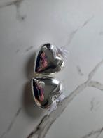 Twee glazen hartjes kerstballen kerstdecoratie, Diversen, Kerst, Ophalen of Verzenden, Zo goed als nieuw