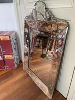 Zeer mooie Antieke zware spiegel uit Frankrijk. 19e eeuw, Antiek en Kunst, Antiek | Spiegels, Minder dan 100 cm, Ophalen, Ovaal