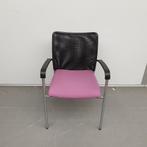 Set 4x kantinestoel stoelen met  paarse stof, Vier, Gebruikt, Stof, Ophalen