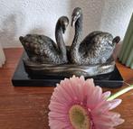 Bronzen beeld Zwanen – Milo zwanenpaar liefde trouw, Ophalen, Brons