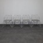 SALE: set of 4 Architectural Wire-Frame Dining Chairs, Huis en Inrichting, Ophalen, Gebruikt, Overige kleuren, Design