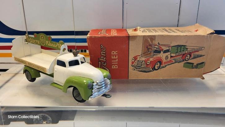 Tekno Denmark Dodge Delivery Truck Carlsberg Pilsner No. 743, Hobby en Vrije tijd, Modelauto's | 1:50, Gebruikt, Bus of Vrachtwagen