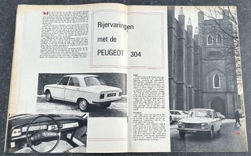 Peugeot 304 test in Autokampioen 1970 beschikbaar voor biedingen