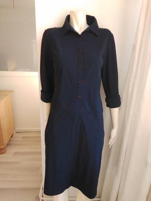 Studio Anneloes Angelique dress donkerblauw M, Kleding | Dames, Jurken, Zo goed als nieuw, Maat 36 (S), Blauw, Knielengte, Ophalen of Verzenden