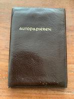 Vintage leren autopapieren map, Ophalen of Verzenden, Gebruikt