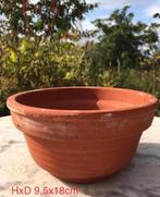 Oud Hollandse en Italiaanse terracotta bloempotten diverse, Tuin en Terras, Bloempotten, Gebruikt, Rond, Minder dan 40 cm, Terracotta