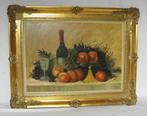 0596 Schilderij stilleven met gouden kader., Ophalen of Verzenden
