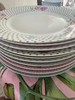 Borden set met Bloemenmotief, Huis en Inrichting, Keuken | Servies, Ophalen, Keramiek, Zo goed als nieuw, Bord(en)