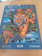 Magic 3D Puzzel - Tijger - 1000 stukjes, Ophalen of Verzenden, 500 t/m 1500 stukjes, Zo goed als nieuw, Legpuzzel