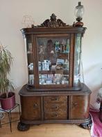 mooie buffet kast met gebogen glas, Antiek en Kunst, Ophalen