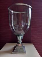 Glazen bokaal, windlicht op voet, Ophalen of Verzenden, Zo goed als nieuw, Overige materialen, 25 tot 50 cm
