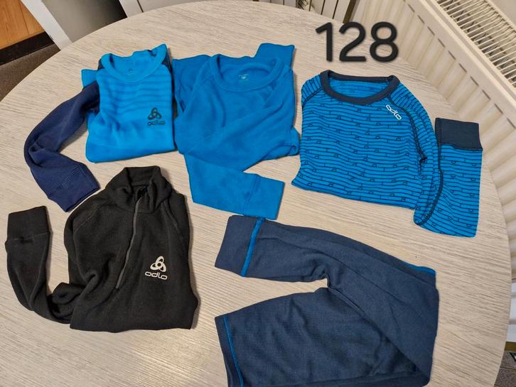 Odlo thermo kleding maat 128 5 delig, Kinderen en Baby's, Kinderkleding | Maat 128, Zo goed als nieuw, Jongen, Nacht- of Onderkleding