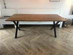 Eetkamertafel met X poten, Ophalen, Gebruikt, 50 tot 100 cm, Vijf personen of meer
