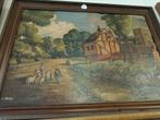 Schilderij met landelijk tafereel, Antiek en Kunst, Ophalen of Verzenden