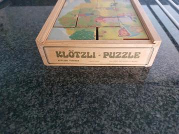 Klotzli puzzle van hout. beschikbaar voor biedingen
