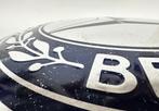 Mercedes Benz logo rond relief reclamebord van metaal deco, Verzamelen, Ophalen of Verzenden, Nieuw, Auto's