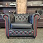 Chesterfield Brighton fauteuil - Zwart/Rood