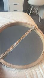 Spıegel, Ophalen of Verzenden, Zo goed als nieuw, Rond, Hout