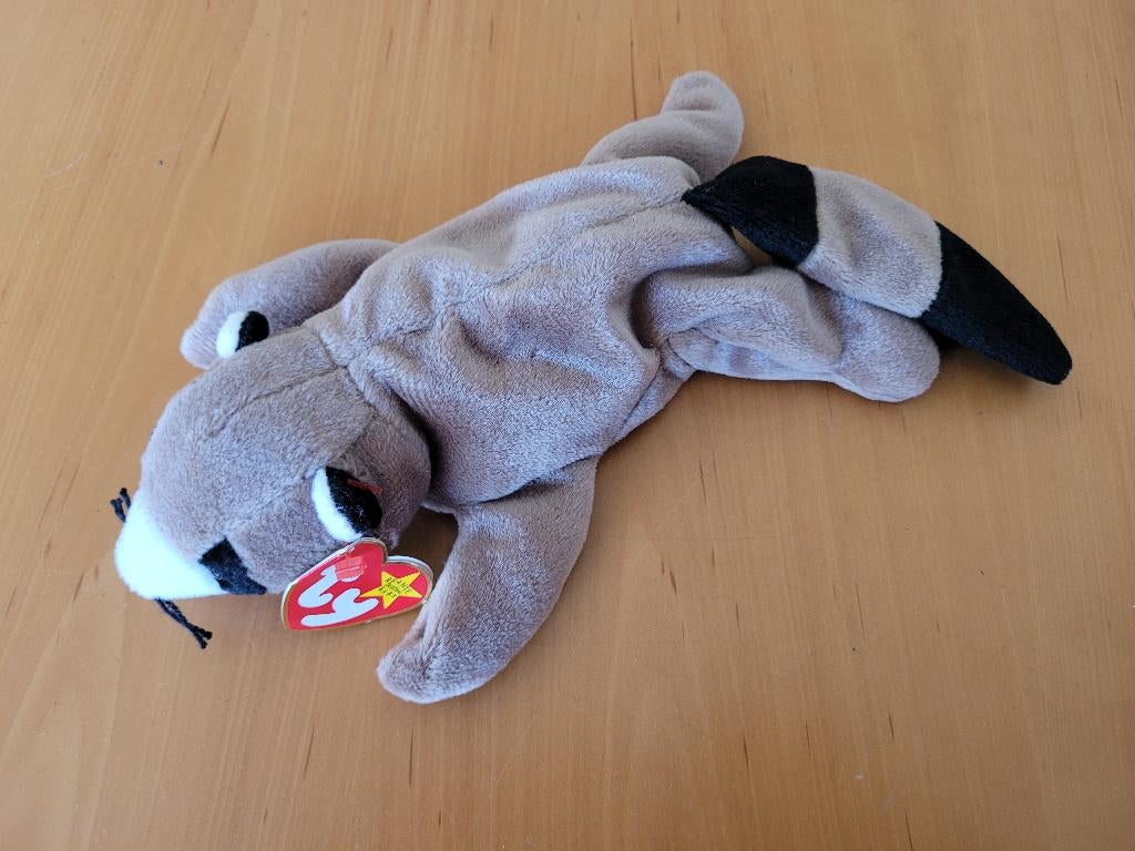 Ty Beanie Baby Wasbeer Ringo, Ophalen of Verzenden, Zo goed als nieuw, Overige typen