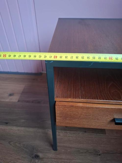 Retro Bijzettafel - Pastoe cees braakman, Huis en Inrichting, Tafels | Bijzettafels, Zo goed als nieuw, Rechthoekig, 45 tot 60 cm