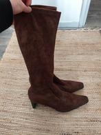 ATG bruine stoffen suède look dames laarzen met hak, Hoge laarzen, Ophalen of Verzenden, Gedragen, ATG