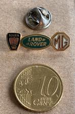 2 pins automerken Rover/MG/Landrover €5,-/stuk, Verzamelen, Speldjes, Pins en Buttons, Ophalen of Verzenden, Zo goed als nieuw