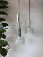 Vintage Cascade Hanglamp Bubbelglas Jaren 60, Ophalen, 50 tot 75 cm, Zo goed als nieuw, Glas