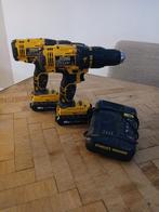 2x Stanley Fatmax FMC626, 2 accus en oplader, Ophalen, Gebruikt, Boor- en Schroefmachine, Variabele snelheid