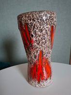 Vintage Lava vaas   244-22 oranje/rood 22 cm hoog, Ophalen of Verzenden